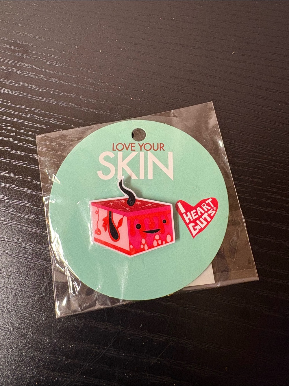 I Heart Guts Love Your Skin Dermatology Skin Enamel Pin Brooch